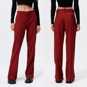 Zara Burgundy Wide Leg Pants